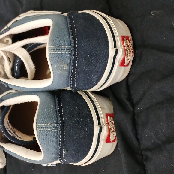 Vans Old Skool Denim Blue White Skate Sneakers Shoes 7.5 in New condition - Picture 6 of 7